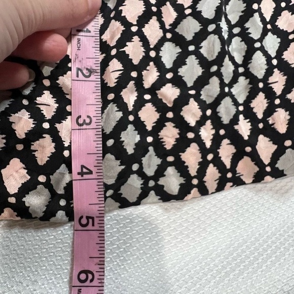 Vintage Lord & Taylor Pink &‎ Black Silk Long Sleeve Dress - Picture 11 of 12